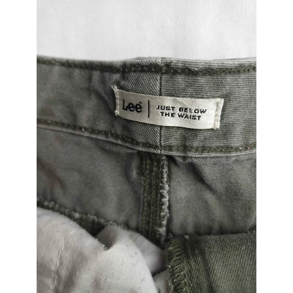 Lee Womens Olive Green Cotton Carpenter Utility Shorts Size 18WM